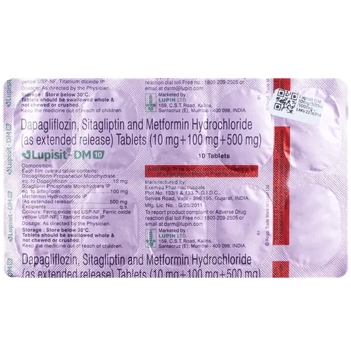 lupisit dm 10/100/500mg tablet 10's